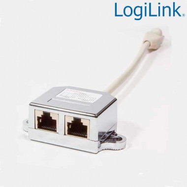 Duplicador RJ45 tipo ``T``, 1 Macho a 2 Hembras Logilink NP0042